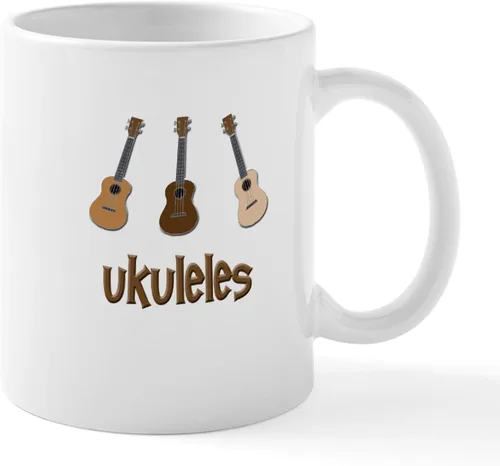 Miniatura 12 de CafePress Peace Love - Taza de café de cerámica para ukelele (11 oz (11.0 fl oz)
