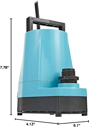 Miniatura 10 de Little Giant 5-MSP 115-Volt 1/6 HP, 1200 GPH Bomba de aluminio manual, cable de 25 pies, azul, 505025