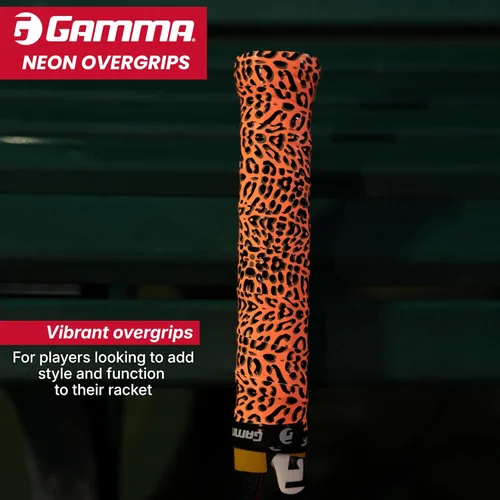 Miniatura 2 de GAMMA Overgrips deportivos de neón para tenis – Alto rendimiento y absorción de humedad, también para pickleball, pádel, raqueta Sports OG – Dri