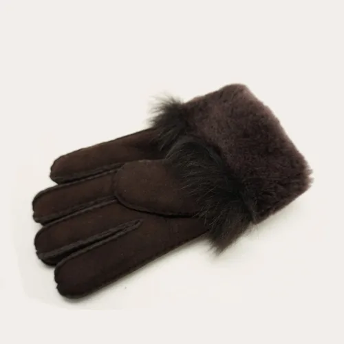 Miniatura 4 de YISEVEN Guantes de piel de oveja merino para mujer