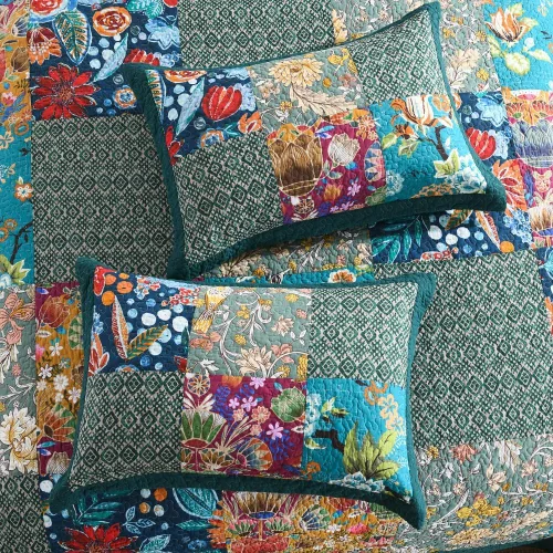 Miniatura 5 de Autumn Dream - Juego de colchas de algodón, juego de cubrecama reversible, conjunto de cubrecamas, edredón de confort, estampado floral vintage
