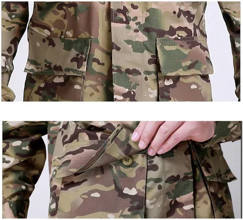 Miniatura 2 de Conjunto de pantalones de camisa de caza táctico BDU ropa de combate camuflaje uniforme de EE. UU 3 colores de desierto