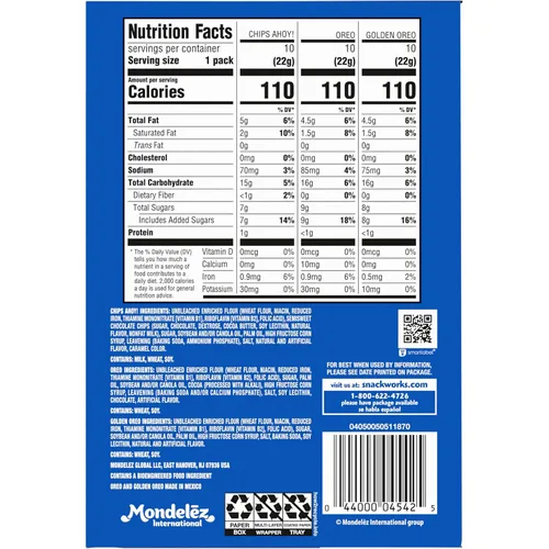 Miniatura 15 de NABISCO Sweet Treats - Paquete variado de galletas OREO, Variedad de galletas Nabisco Sweet Treat, 30