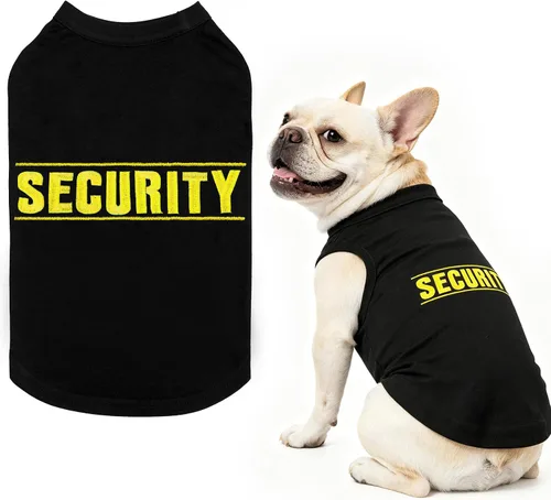 Miniatura 35 de BINGPET Camisas de Perro Policía, Camiseta de Perro Suave de Algodón, Traje Transpirable y Ligero para Perro Camiseta Sin Mangas Chaleco, Ropa