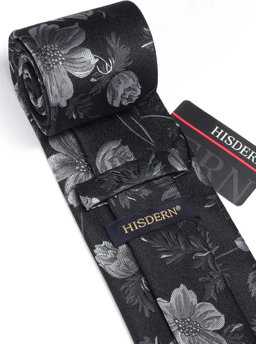 Miniatura 257 de Corbatas florales tejidas clásicas para hombre, corbata cuadrada de bolsillo, corbatas formales para hombres, boda con pañuelo