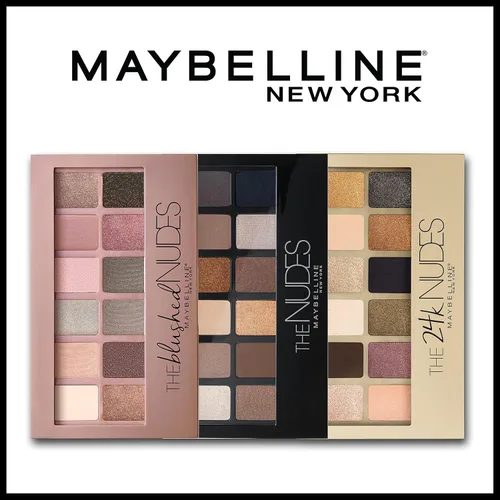 Miniatura 6 de Maybelline The Blushed Nudes Paleta de sombra de ojos, 12 tonos mate pigmentados y brillantes, polvo mezclable, 1 unidad NUDES BLUSHED