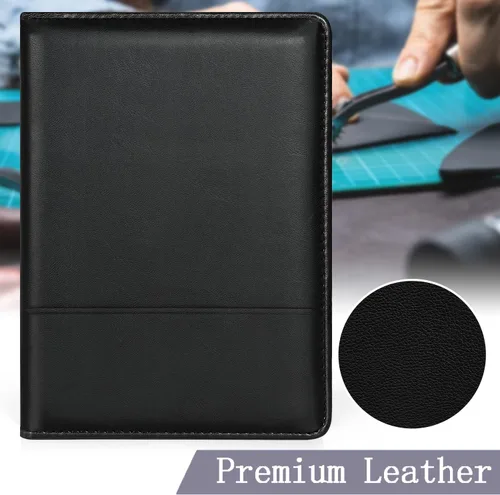Miniatura 4 de Gorbado Carpeta para portafolio o cartera, mini carpeta de 5 x 8 pulgadas, bloc de escritura legal, carpeta organizadora de documentos A5 para Negro
