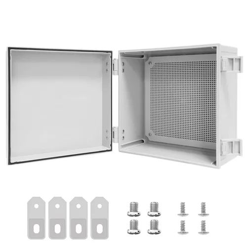 Caja de conexiones IP65, impermeable, a prueba de polvo, carcasa de plástico ABS, caja de proyectos para exteriores e interiores, cubierta con