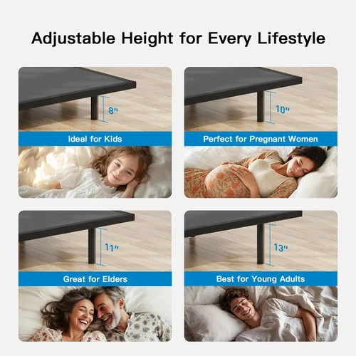 Miniatura 6 de Pipishell - Somier ajustable individual XL con masaje, base de cama eléctrica con inclinación de la cabecera y las patas, puertos USB-A y USB-C