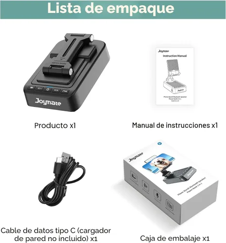 Miniatura 7 de Regalos para hombres y mujeres, soporte para teléfono con altavoz Bluetooth y función de carga, ángulo rotatorio de 360° ajustable, soporte
