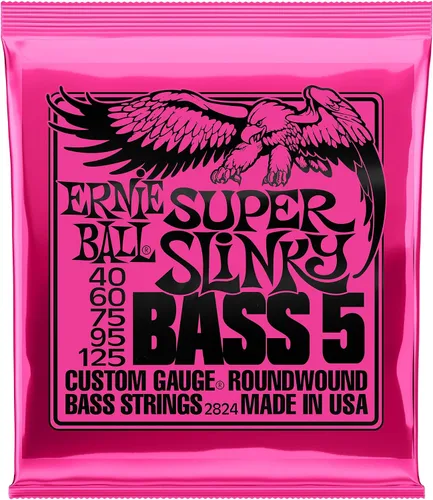 Miniatura 2 de Ernie Ball P02824 ^2 Super Slinky 5 cuerdas de bajo, paquete de 2