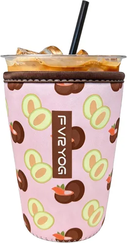 Miniatura 32 de Fundas de neopreno reutilizables aisladas para café helado, fundas para tazas de café helado, fundas para bebidas heladas y calientes