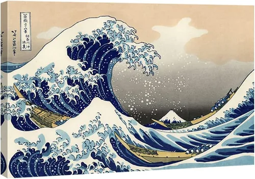 Miniatura 17 de Wieco Art Arte enmarcado de aluminio negro grande, 3 paneles, gran ola de Kanagawa, Katsushika Hokusai, impresiones en lienzo de arte de pared