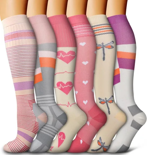 Miniatura 186 de 6 Pack Copper Compression Socks for Women and Men Circulation-Best Support for Medical, Running,Nursing,Athletic