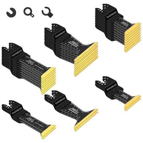 Miniatura 8 de Juego de 30 cuchillas de herramienta oscilante de titanio para corte de metal, cuchillas de sierra profesionales para clavos de metal blando