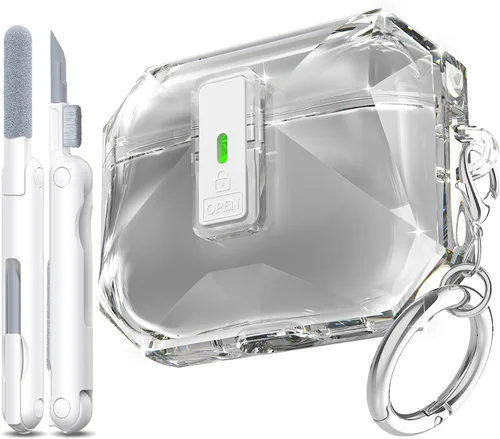 Miniatura 56 de R-fun - Funda para audífonos compatible con AirPods de 4.ª generación 2024, cubierta protectora de expulsión automática a prueba de caídas, puerto
