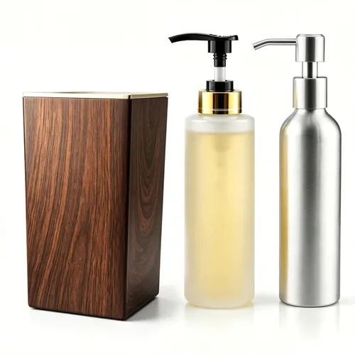 Miniatura 10 de Elitzia Calentador de aceite de masaje de madera de nogal, control de calefacción independiente de doble botella con 4 botellas de bomba de aceite