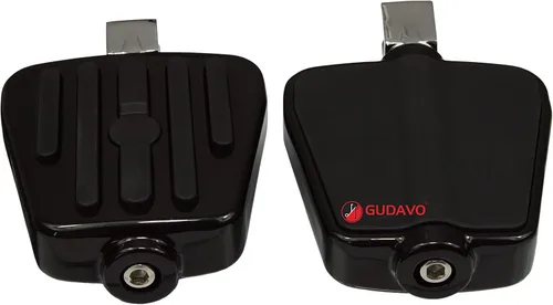 Miniatura 4 de Piernas delanteras o traseras de aluminio para motocicleta, pedal negro con soportes para Victory All Hammer (delantero (para piloto), estilo: 2
