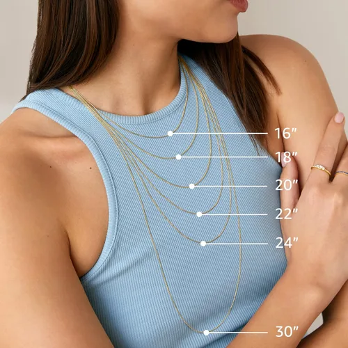 Miniatura 2 de PAVOI Italian Solid 925 Sterling Silver, 22K Gold Plated Chain Necklaces Snake, Square Box, Cable, Super Flex Curb, Miami Cuban and Rope