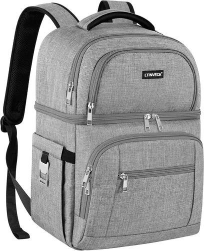 Miniatura 7 de Mochila Refrigeradora, Mochila Refrigeradora Aislada a Prueba de Fugas de Doble Compartimento Bolsa Refrigeradora para Hombres y Mujeres Mochila