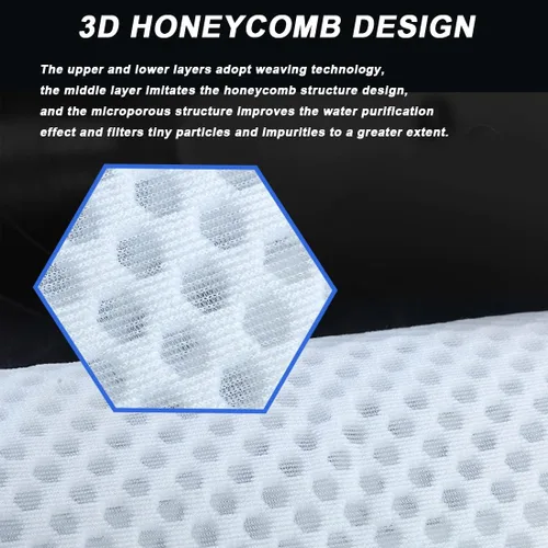 Miniatura 3 de 2 calcetines de filtro de panal de 4 pulgadas con anillo de 150 micras, diseño de panal 3D, bolsas de filtro de fieltro para acuario acuario de agua