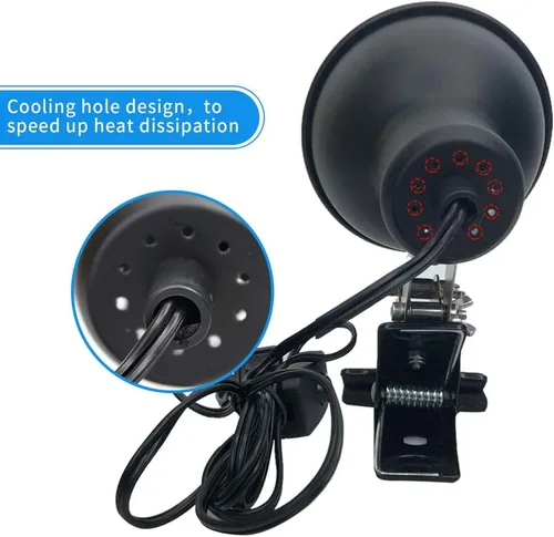 Miniatura 6 de Abrazadera de lámpara de calor de reptil,Accesorio de iluminación de hábitat ajustable para tortugas tortugas lagarto,Soporte de lámpara