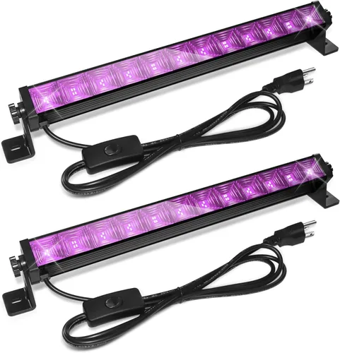 Miniatura 9 de Paquete de 1 barra de luz LED negra de 40 W, luz negra con enchufe+interruptor+cable de 6.5 pies, suministros de fiesta de luces negras