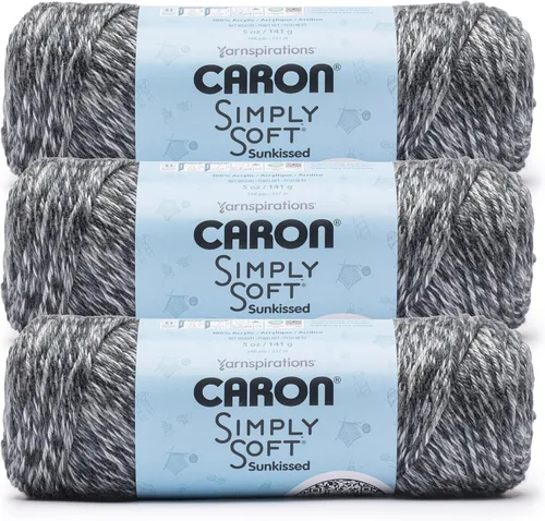 Miniatura 22 de Caron Simply Soft Abyss Speckle Yarn - Paquete de 3 unidades de 141 gramos/5 onzas - Acrílico - 4 medianos (peinado) - 235 yardas - Tejido/ganchillo