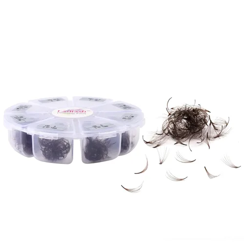Miniatura 8 de Extensiones de pestañas marrones 10D, 1000 unidades, extensiones de pestañas postizas en abanico Promade con abanicos sueltos