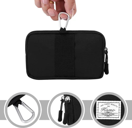 Miniatura 5 de KAMO Funda multiusos de lona horizontal para smartphone, funda para teléfono celular con asa para cinturón, bolsas de cinturón para mujeres, funda