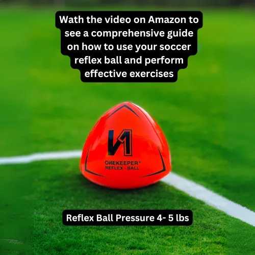 Miniatura 2 de ONEKEEPER Pelota de reflejo y reacción para fútbol - Blanco, naranja, azul, rosa y amarillo fluo, entrenamiento de agilidad y coordinación
