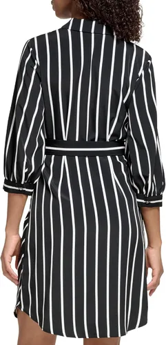 Miniatura 4 de Karl Lagerfeld Paris Vestido camisero midi a rayas para mujer