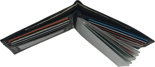 Miniatura 4 de Billetera de piel para hombre con inserto de vinilo resistente