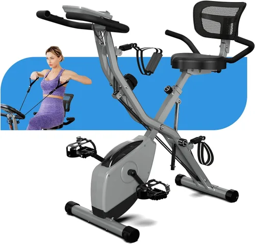 Miniatura 9 de USLIM Bicicleta de Ejercicio Plegable Bicicletas Estáticas para el Hogar, Bicicleta de Entrenamiento Interior 5 EN 1, Bicicleta de Ciclismo