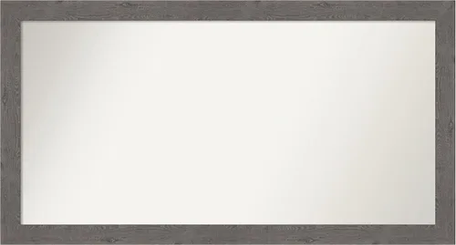 Miniatura 170 de Amanti Art Espejo de baño gris para sobre el fregadero, 31 x 48 pulgadas, espejo de tocador rectangular estrecho de color gris, marco de madera