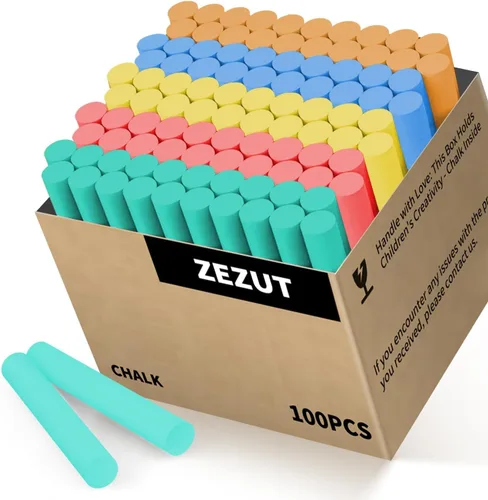 Miniatura 8 de Tizas azules 100PCS, tizas de bajo polvo en barra al por mayor para pizarra y pizarrón no tóxicas