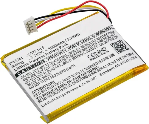 Miniatura 2 de Reemplazo de batería L0721-LF de 1000 mAh compatible con altavoz inalámbrico Bluetooth portátil JBL Clip 3
