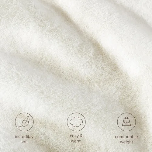 Miniatura 4 de Bare Home Manta de Tiro de Piel Sintética - Ultra-Suave Lujosa - Manta Acogedora y Cálida para Sofá, Sillón, Cama - Esponjosa Mullida Súper Suave