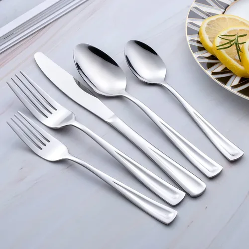 Miniatura 3 de GoGeiLi - Juego de utensilios de servir de 5 piezas de acero inoxidable, incluye servidor de pastel, cuchara de servir, cuchara de servir, cuchara