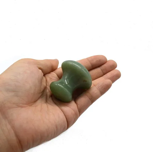 Miniatura 4 de Piedra de masaje de aventurina verde, masajeador con forma de hongo para belleza facial y corporal, piedra de raspado de guasha para spa, masaje