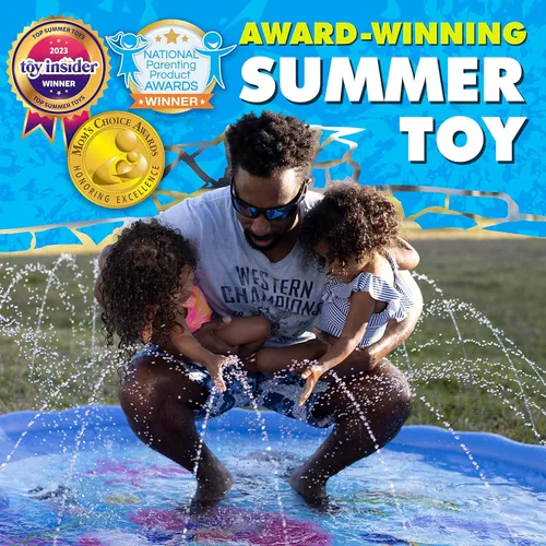 Miniatura 2 de SplashEZ Almohadilla de salpicaduras extra grande de 89 pulgadas para niños y perros, grandes juguetes al aire libre para niños pequeños de 1 a 3