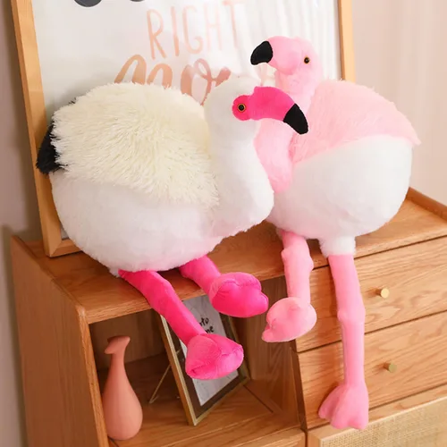 Miniatura 8 de Peluche redondo suave de flamenco gordo para decoración del hogar, almohada de flamenco de peluche, regalo para niños o amantes (rosa, 19.7 pulgadas)