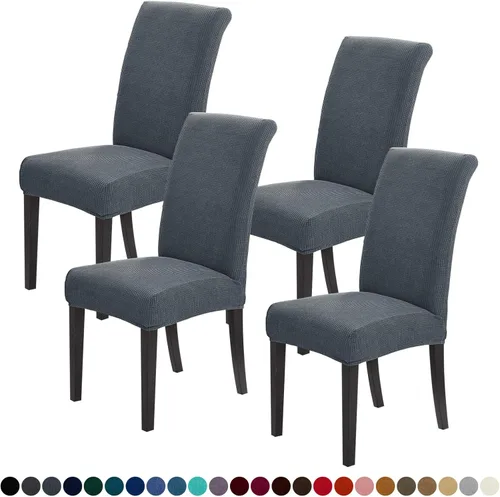Miniatura 35 de Joccun Fundas para Sillas de Comedor Juego de 2, Fundas Elásticas para Sillas de Comedor Fundas para Sillas de Comedor Protector de Asiento, Funda