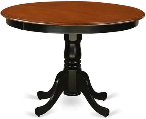 Miniatura 3 de East West Furniture HLKE3-BCH-LC Juego de mesa y sillas de cocina de 3 piezas contiene una mesa de comedor redonda con pedestal y 2 sillas tapizadas