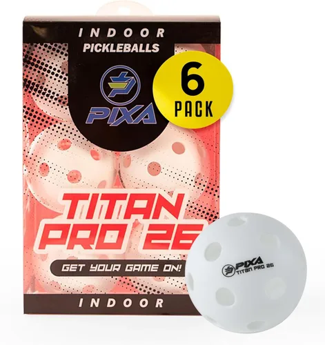 PIXA Titan Pro 26 Pickleball para interiores, aprobado por USAPA, bolas de pickleball duraderas para interiores, rebote constante, vuelo suave,