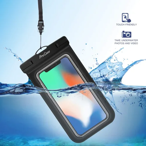 Miniatura 5 de ProCase Funda impermeable para iPhone 17 Air 16 15 14 13 12 11 Pro Plus Max Mini Xs XR X 8 7 Galaxy S23 S22 S21 Ultra Note funda negra bajo el agua