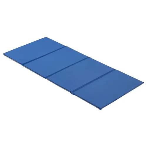 Miniatura 14 de ECR4Kids Alfombrilla de descanso plegable para uso diario, 4 secciones, 1 pulgada, almohadilla para dormir, azul/gris, paquete de 5