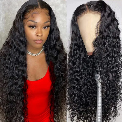 Miniatura 30 de CHEETAHBEAUTY Pelucas de cabello humano brasileño ondulado profundo #4 marrón chocolate 13X6 HD de encaje frontal transparente grado 10A rizado