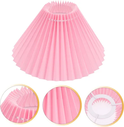 Miniatura 3 de Housoutil Linda lámpara de tela cubierta de bricolaje plisado elegante luces de techo decoración del hogar