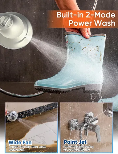 Miniatura 5 de Pavezo® Cabezal de ducha de mano de alta presión con filtro, botón de pausa de interruptor de encendido/apagado, cabezal de ducha de 10 modos